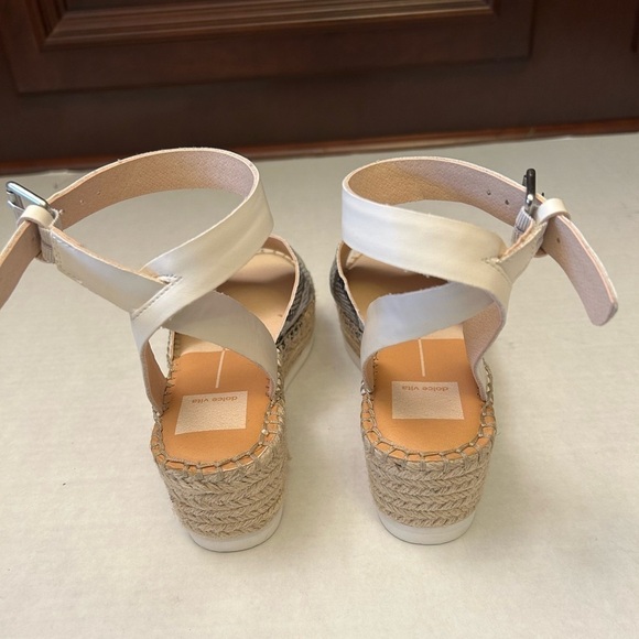 Dolce Vita ankle strap Liam wedge open toe raffia wrapped wedge sandal NWTSz-8.H - Picture 5 of 10